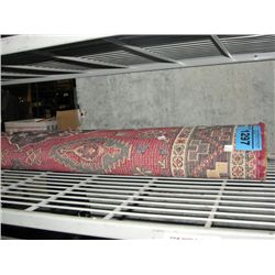 Area rug - burgandy cream and blue