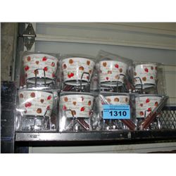 Lot of 24 chocolate fondue sets