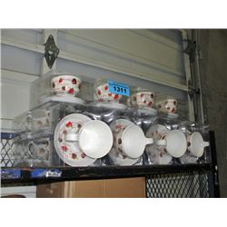 Lot of 24 hot chocolate cups and saucers