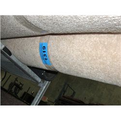 One roll of off white new carpeting