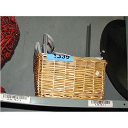 Wicker basket filled with vintage gay pornography