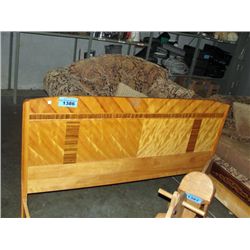 Antique double size bed; headboard foot board