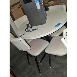 Vintage 1960s 5pc dinette set; table with 4 chair