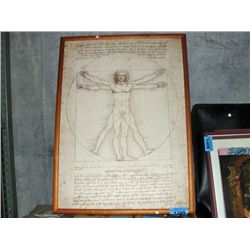 Framed leonardo davinci print