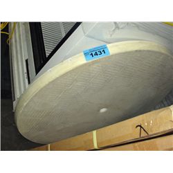 White plastic patio table