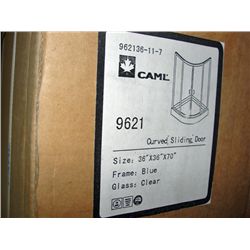 New kaml blue frame with clear glass curved