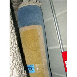 Multi colored 100% indial wool area rug - gold of