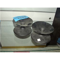 Pair of vintage midcentury modern black metal