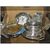 Image 1 : Shelf lot of silver plated serving pieces