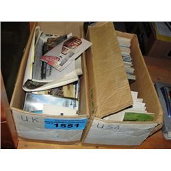 2 boxes of vintage collectors post cards