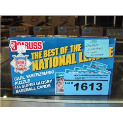 Box of 1990 don russ baseball collectors cards