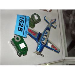 Group of 3 diecast metal collectors toys; airplane