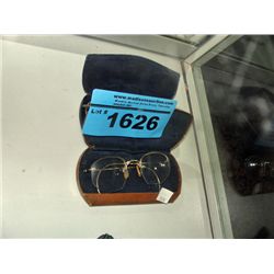 2 pairs of gold rimmed vintage eyeglasses