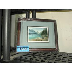 Framed print titled lakeside trail by artist jake