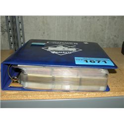 Binder of baseball collectors cards - topps and