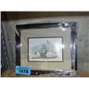 Image 1 : Framed print titled snow shoe hare by artist SUe