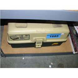 Plano fishermans tackle box and contents