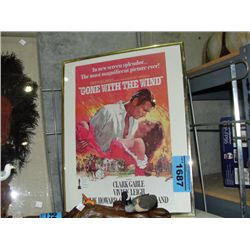 Framed gone with the wind movie poster