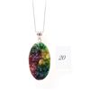 Image 1 : Museum sized multi-color druzy sterling silver