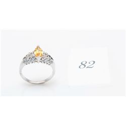 Gold plated citrine ring