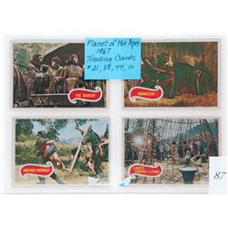 4 planet of the apes 1967 trading cards #31, 38,