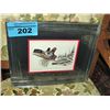 Image 1 : Framed print titled shoreline sentinal by artist