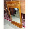 Image 1 : Solid oak framed hanging wall mirror with attached