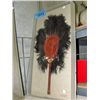 Image 1 : Primitive feather and leather crafted hand fan