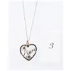 Image 1 : Sterling silver "mom: black diamond necklace