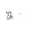 Image 1 : Amethyst & diamond drop earrings in silver