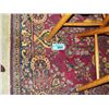 Image 1 : Approx 5F by 8F wool area rug - burgandy blue and
