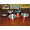 Image 1 : 6pc heavy copper pot set