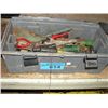 Image 1 : Grey plastic toolbox and contents