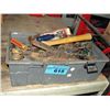 Image 1 : Grey plastic toolbox and contents