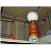 Image 1 : Solid teak wood pub style table lamp