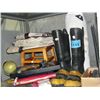 Image 1 : Shelf lot of misc items; rubberwork boots, digital
