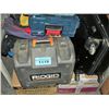 Image 1 : Shelf lot of assorted tool kits, suit case, misc