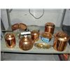 Image 1 : Shelf lot of copper cookwares