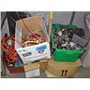 Image 1 : Shelf lot of misc hardware, electrical, etc