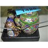 Image 1 : Nice collection of oriental enamle on metal