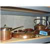 Image 1 : Large lot of copper cookware -10pcs including lids