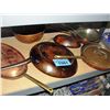 Image 1 : Shelf lot of assorted copper cookware- 10pcs