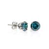 Genuine 1.0 ctw Blue Diamond Stud Earrings 14kt