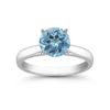 Genuine 2.50 ctw Blue Topaz Solitaire Ring 14kt 8mm