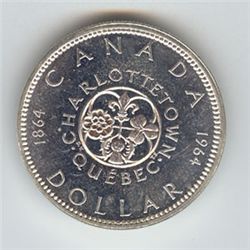 Canada 1964 silver dollar, Charlottetown