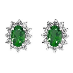 Genuine 2.08 ctw Emerald Earring 14k 2.1g