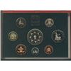 Image 1 : Great Britain 1993 Proof Set in Deluxe case (red) 8 coins.