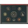 Image 1 : Great Britain 1993 Proof Set in Deluxe case (red) 8 coins.