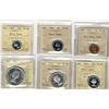 Image 1 : RCM Lot;  Includes 1964 PL Set ICCS certified.  1¢ PL66, 5¢ PL65, 10¢ PL66, 25¢ PL66, 50¢ PL66 all H