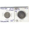 Image 1 : Breton 858 VF-20; Open 8 2/2 with a cud on one side, Breton 859, EF-40 Cleaned. Lot of 2 coins.